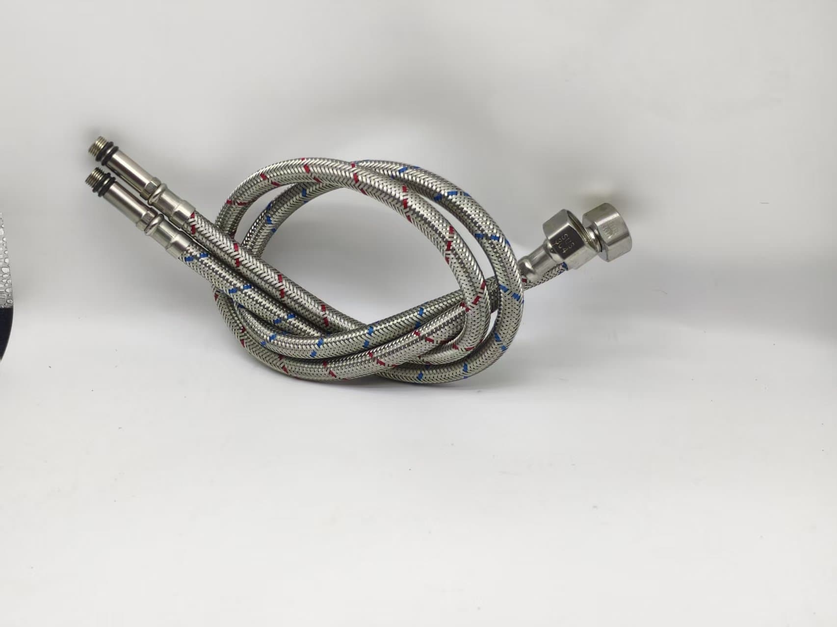 Stainless Steel Braided Flex Hose 60cm 3/8-1/2, 2-Pack